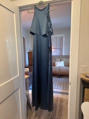 Lulus Blue Halter Top Dress